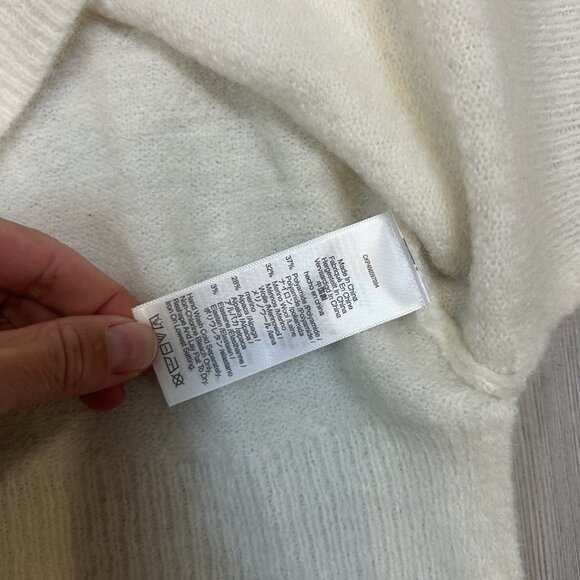 Madewell Women's Carrabelle Polo Cardigan Sweater Small NB396 Ivory - Picture 5 of 11